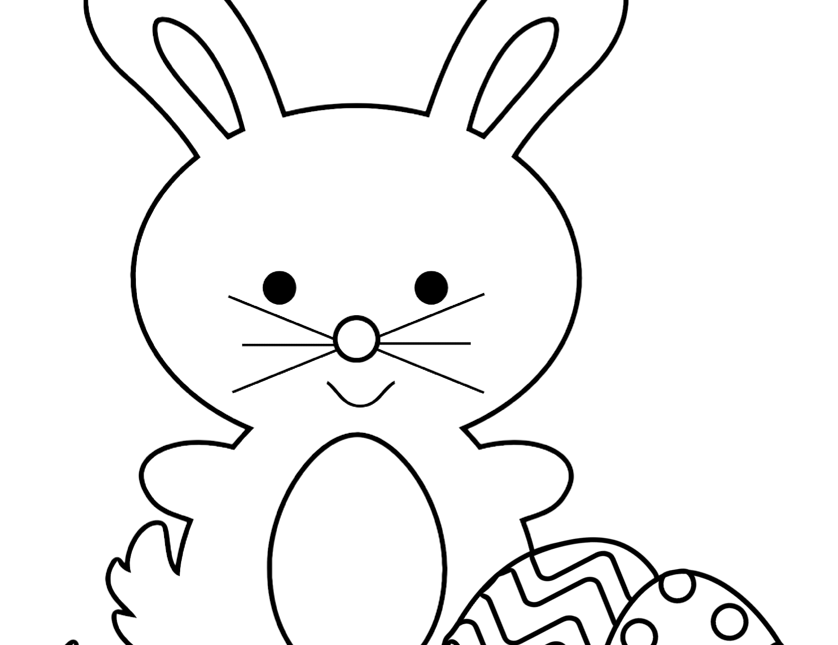Easter Bunny with Eggs Coloring Sheet