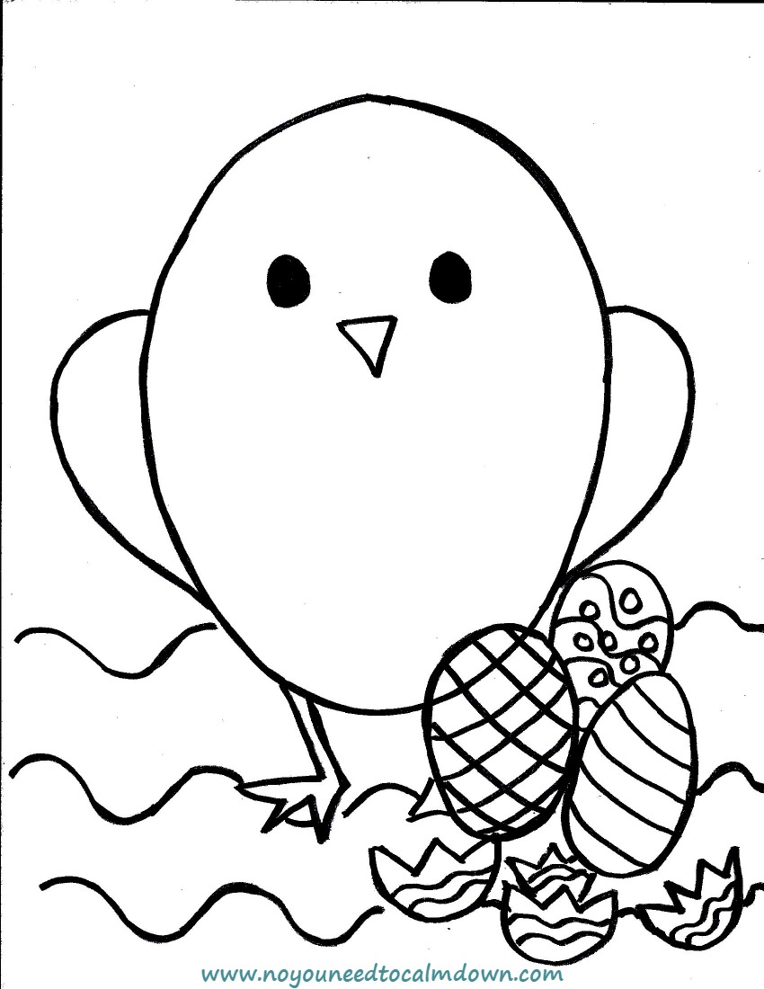 Download Easter Chick Coloring Page for Kids - Free Printable | No ...