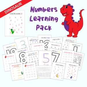 Dinosaur Math Worksheet Pack
