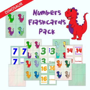 Dinosaur Numbers Flashcards
