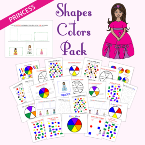 Princess Shapes and Colors Pack