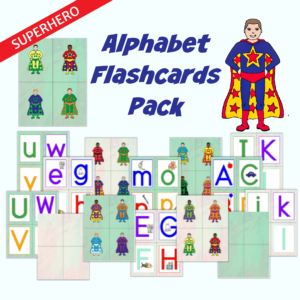 Superhero Letter Flashcards