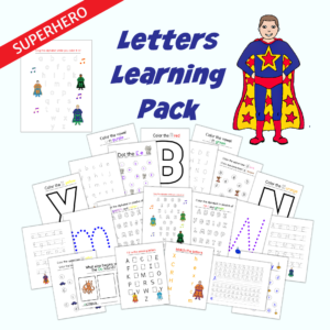 Superhero Letter Learning Pack