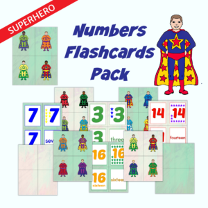 Superhero Number Flashcards