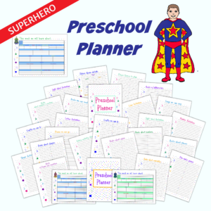 Superhero Preschool Planner