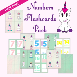 Unicorn Numbers Flashcards