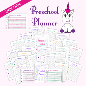 Unicorn Preschool Planner